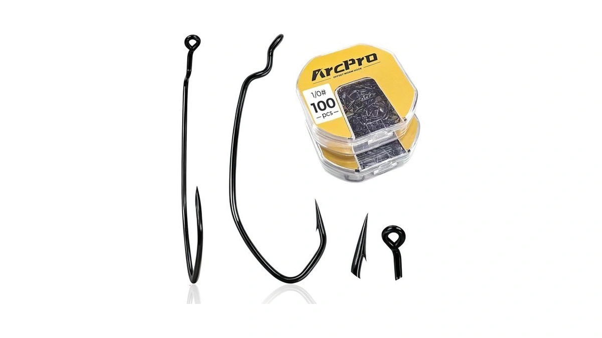 Arcpro Drop Shot Hooks, 100pcs Improve Ewg Worm Hooks, Bass
