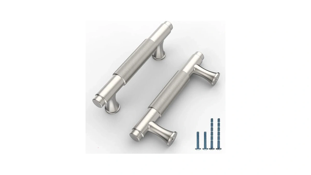 Romatee 10pack Brushed Satin Nickel Cabinet Pull,3 Inch(76mm) Hole Centers