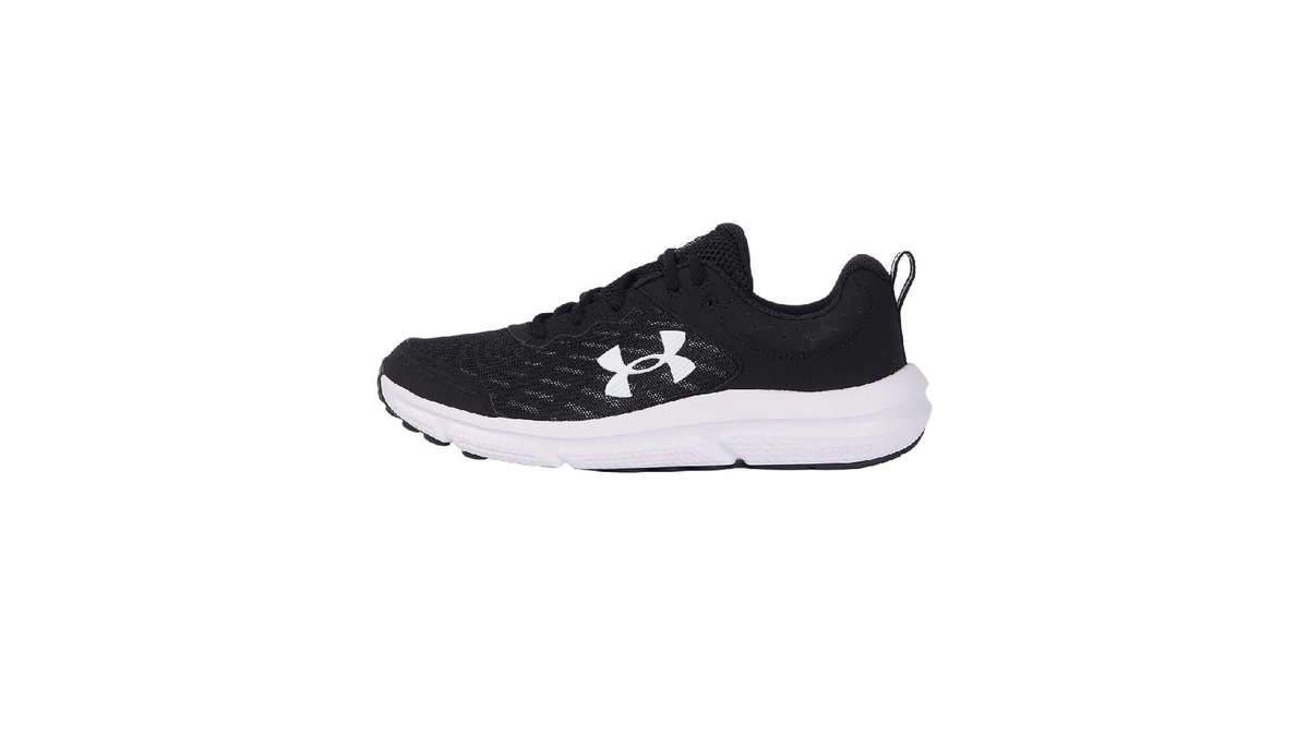 Under Armour Men's Charged Assert 10 Shoes, Black/black/white, 10.5 Xw