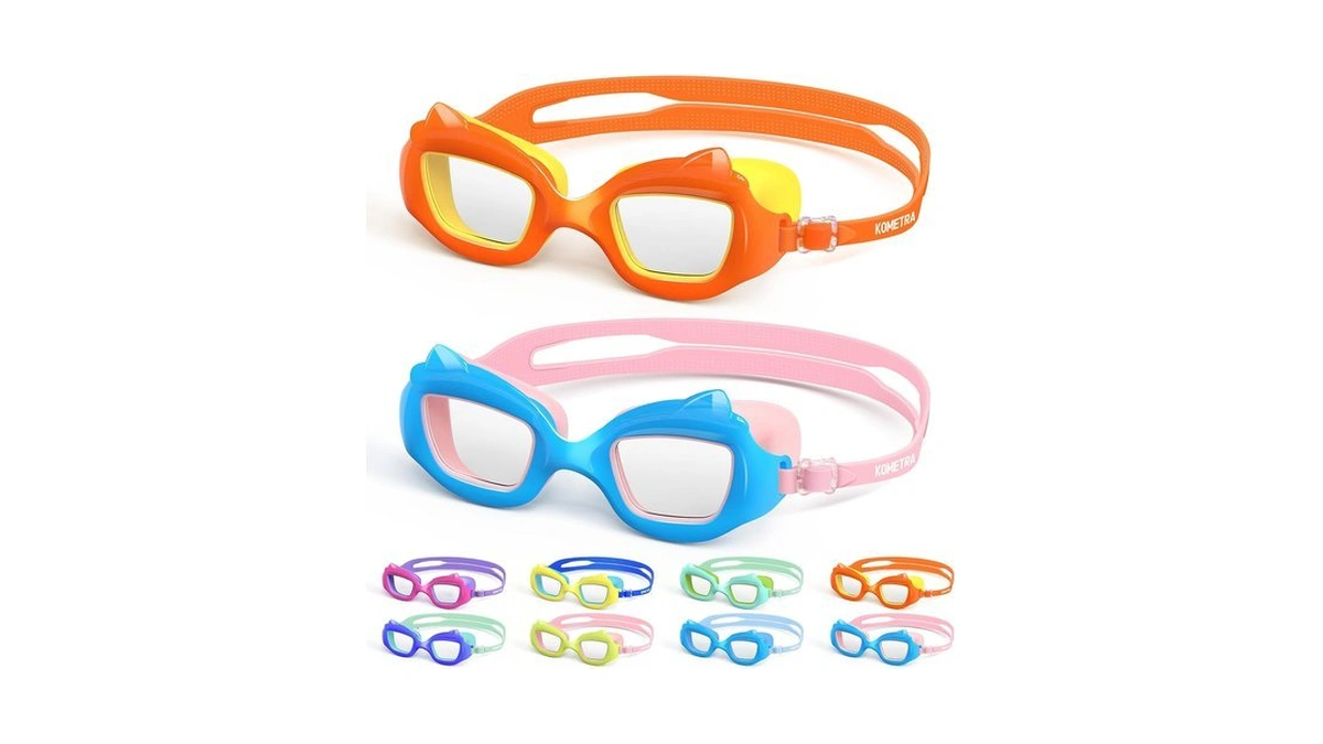 Kometra Toddler Goggles, Toddler Swim Goggles, 2 Pack