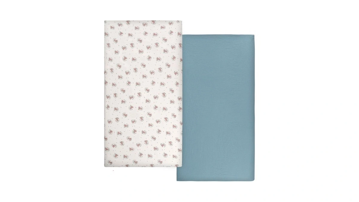 Baby Crib Sheets Cotton Muslin: 2 Crib Sheets For Boys