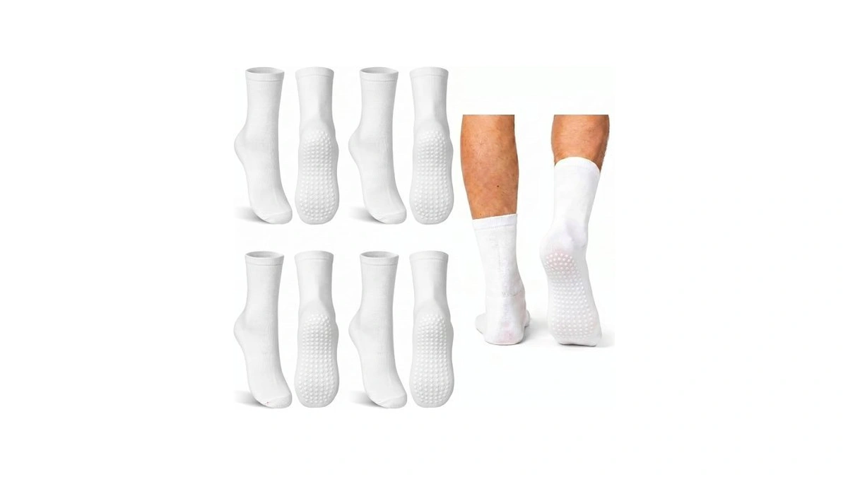 Unittype 4 Pairs Eczema Moisturizing Socks For Men Women Non-slip