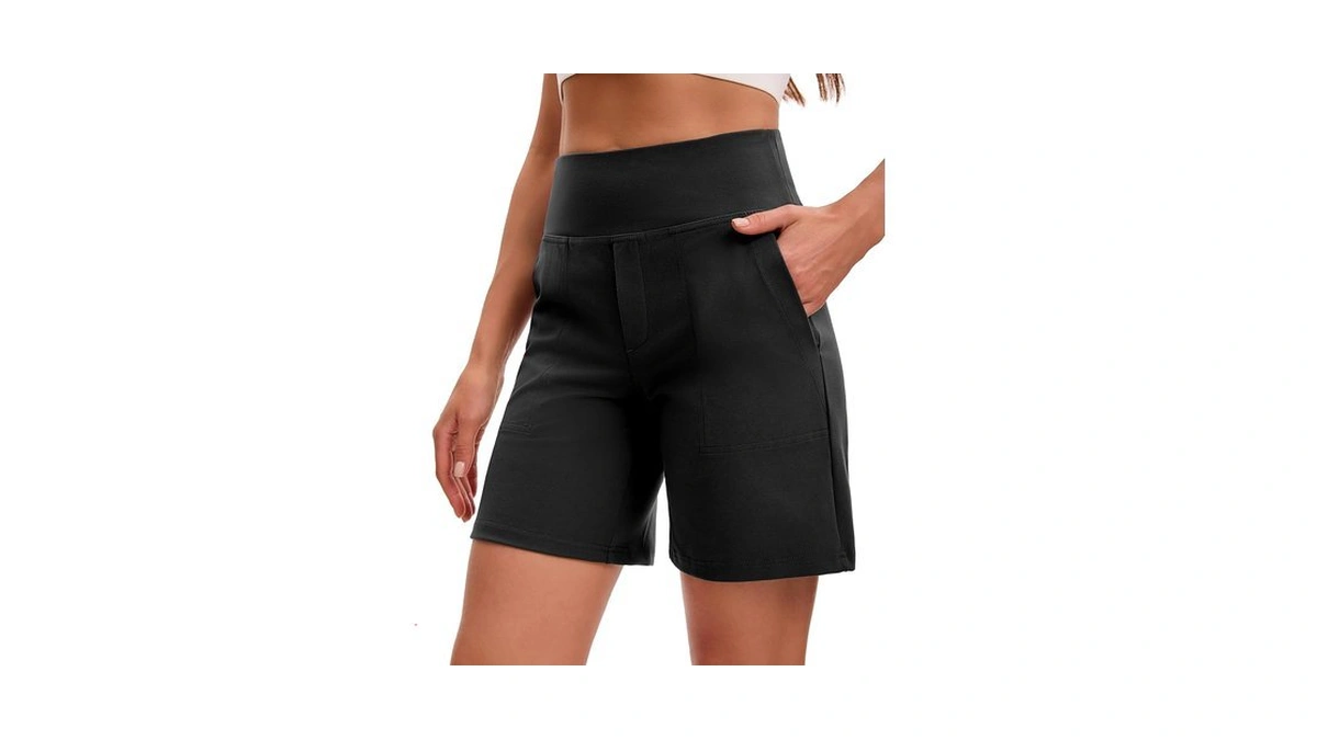 Vooveeya Women's Bermuda Shorts 7"/ 9" Athletic Long Shorts With