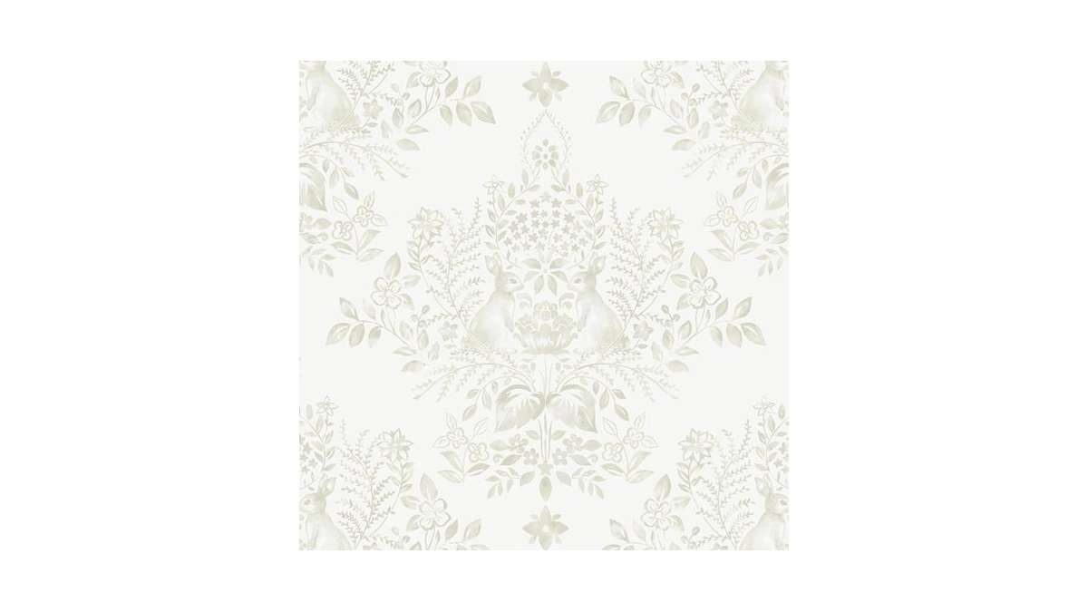 Micpolo Beige Peel And Stick Wallpaper Bunny Damask Contact Paper