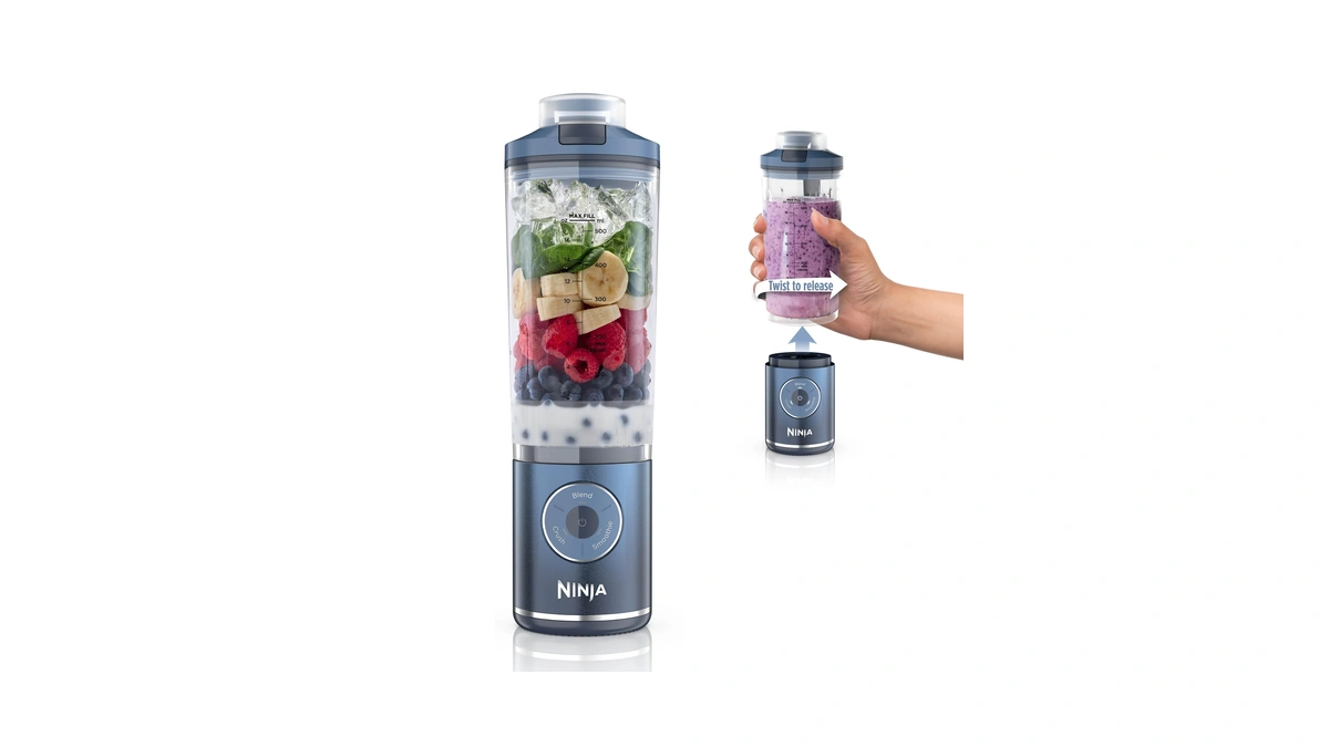 Ninja Blast Max Portable Blender, Twist & Go, 22oz, Navy,