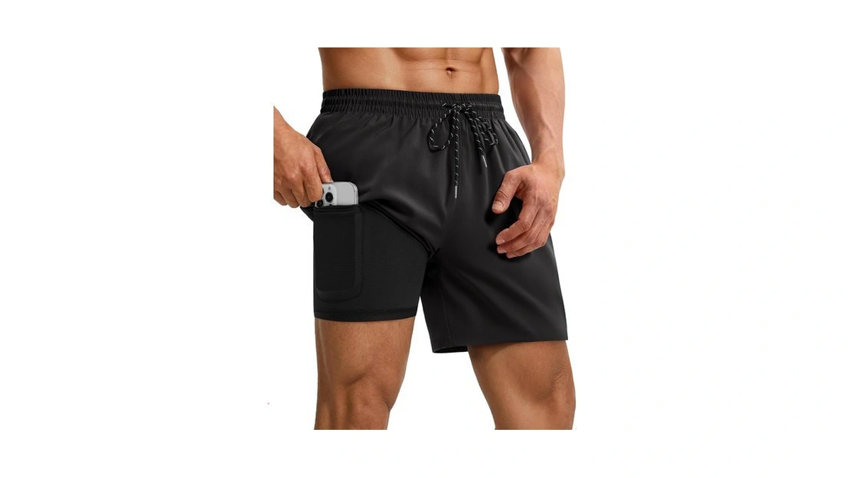 Gleeease Mens Swim Trunks With Compression Liner Mens Swimsuit 5