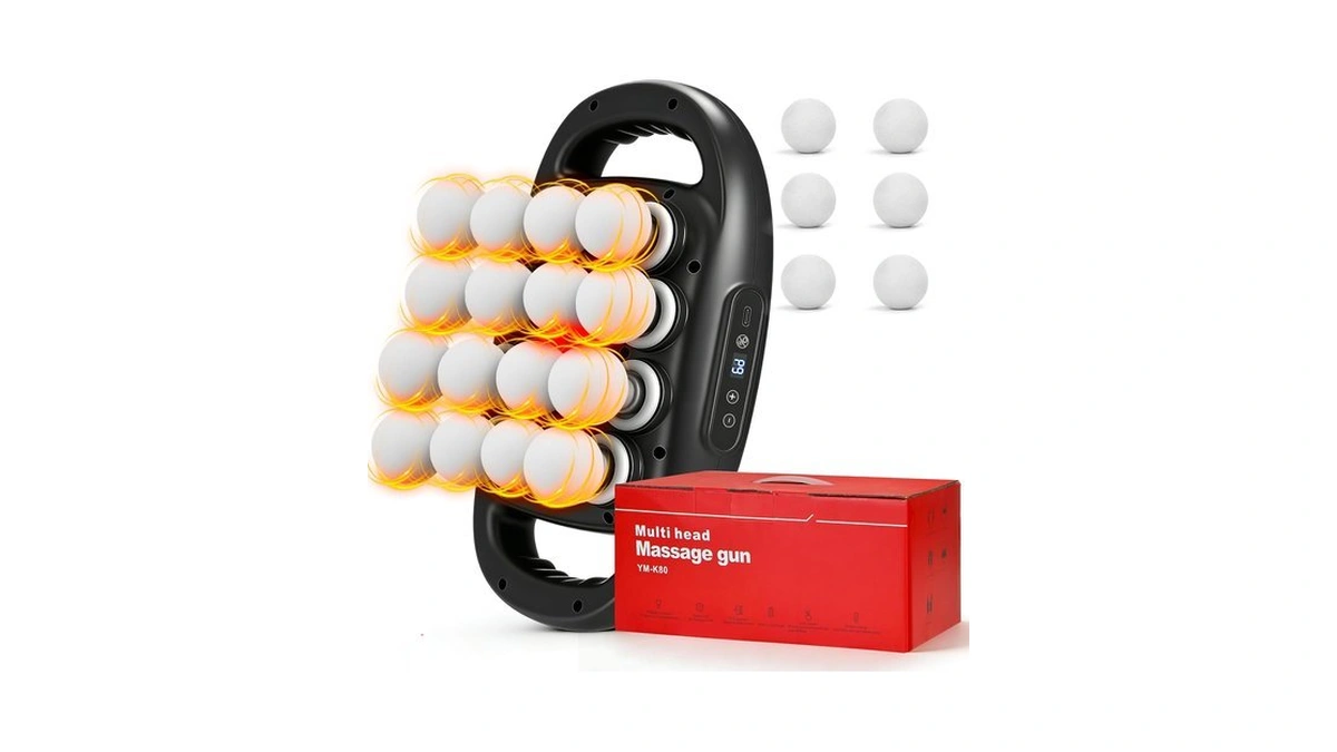 Weeixpti 16 Head Deep Tissue Massage Gun, 2600mah Back Muscle