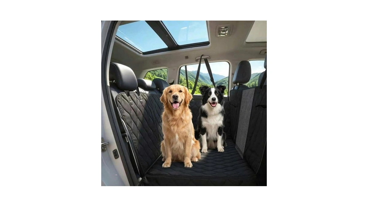 Yssandra Dog Car Seat Hammock, Hard Bottom Back Seat Extender,