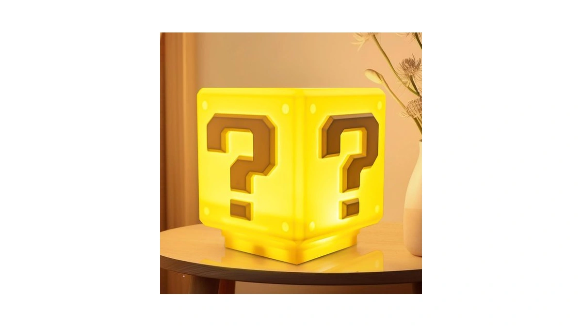 Tlaotniy Super Bro Question Block Light, Square Led Night Light