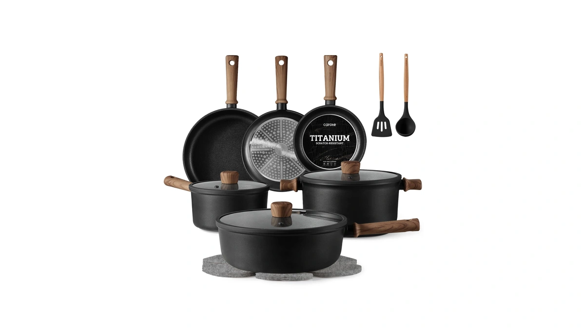 Carote 16pcs Pots And Pans Set, Nonstick Cookware Sets