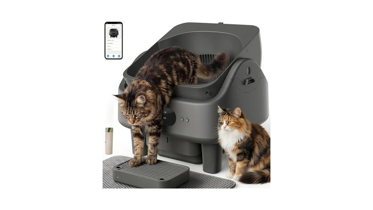 Automatic Litter Box, Smart Self Cleaning Cat Litter Box Anti-pinch,