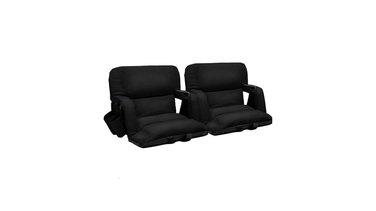 Stadium Seats With Back Support 2 Pack, 4.3" Thick Extra