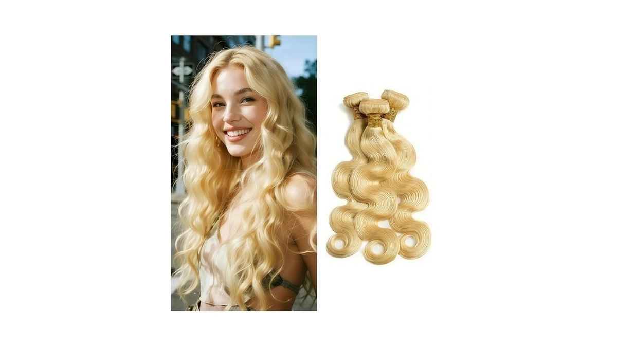 Kodrhar Color 613 Body Wave Human Hair Bundles 8 10