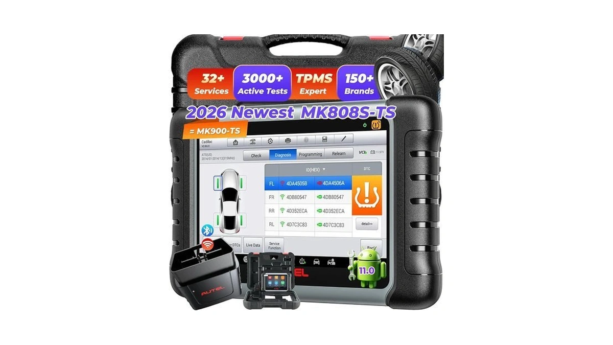 Autel Scanner Maxicom Mk808s-ts: Full Tpms, 32+ Service, 3000+ Active