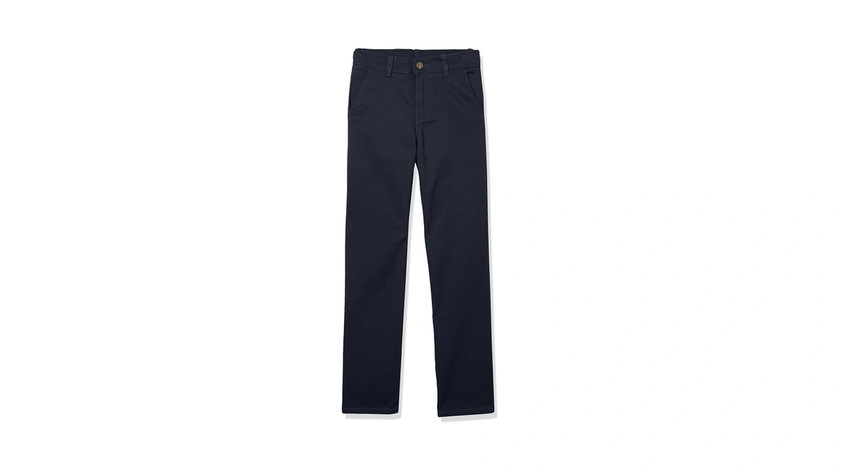 Izod Toddler Boys' School Uniform Twill Pull-on Pants, Navy, 4t
