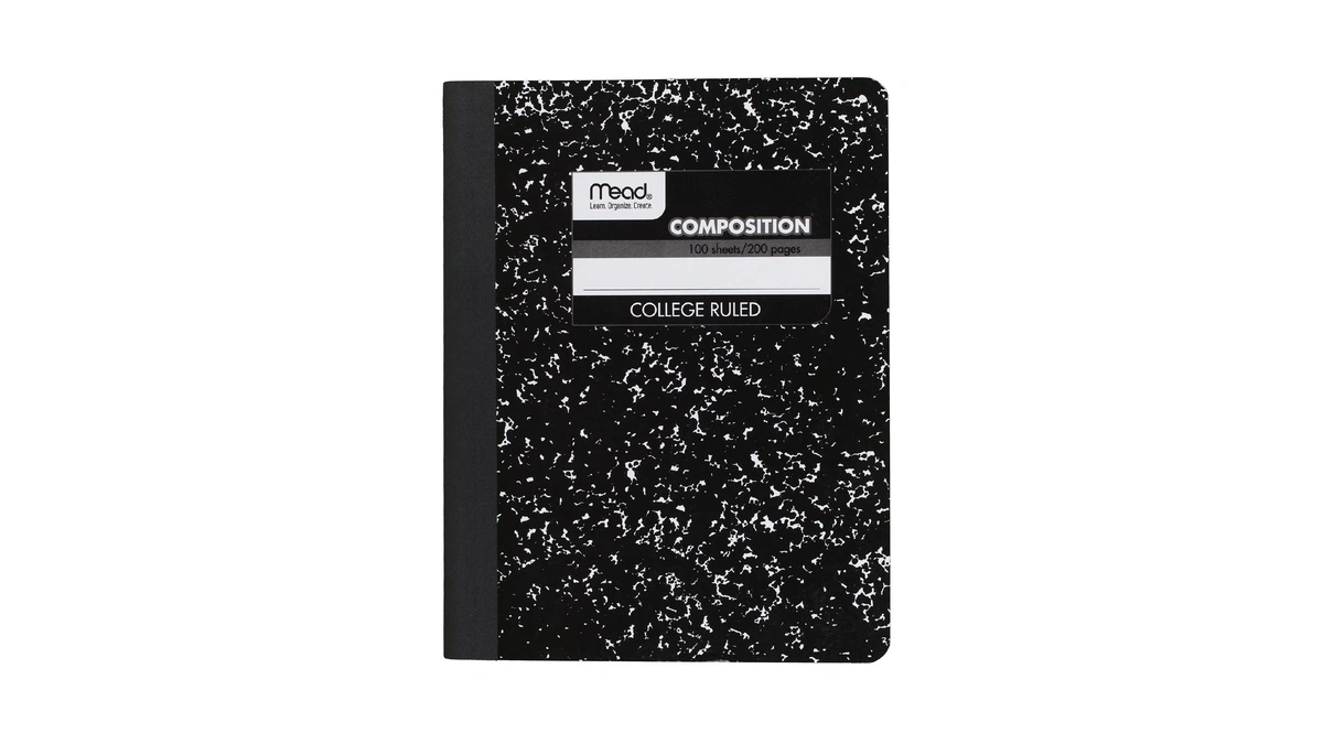 Mead Composition Notebook, College Ruled Paper, 9-3/4" X 7-1/2", 100