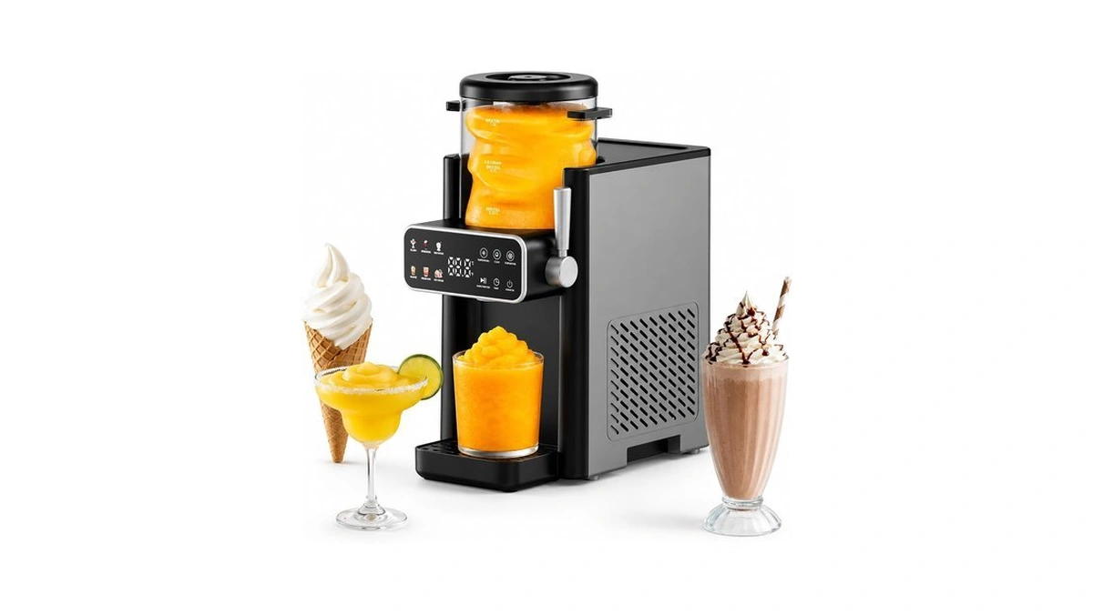 Sirosage Slushie Machine, Ice Cream Maker, 12-hour Timer, No Ice