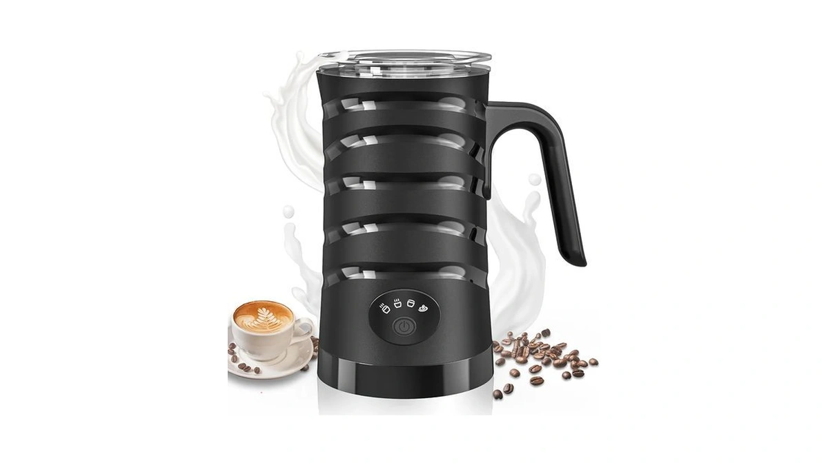 Coo Milk Frother, 4-in-1 Electric Milk Steamer 350ml