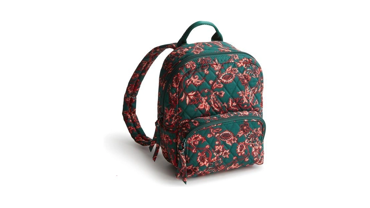 Vera Bradley Women's Premium Cotton Mini Banbury Backpack, Victorian Vines,
