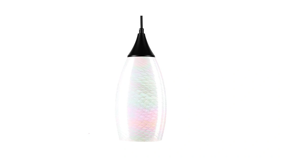 Porseme Plug In Pendant Light With Handcraft Art Glass Shade,