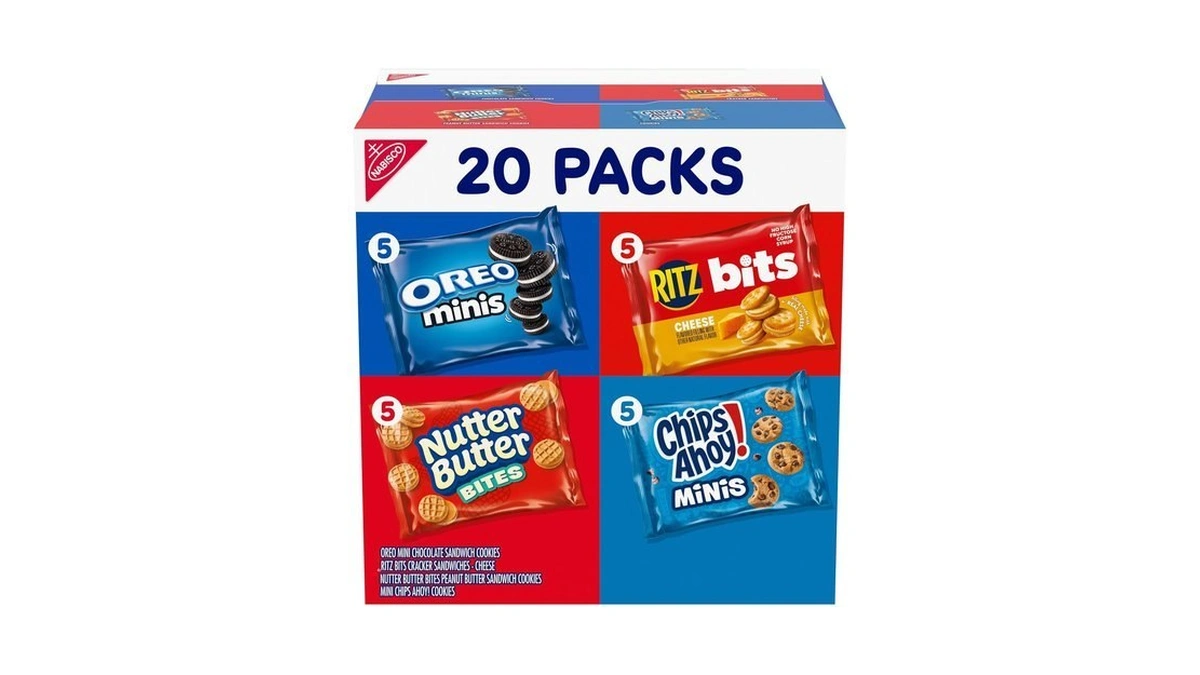 Nabisco Snacks Variety Pack, 4 Flavors, Cookies & Crackers, 20