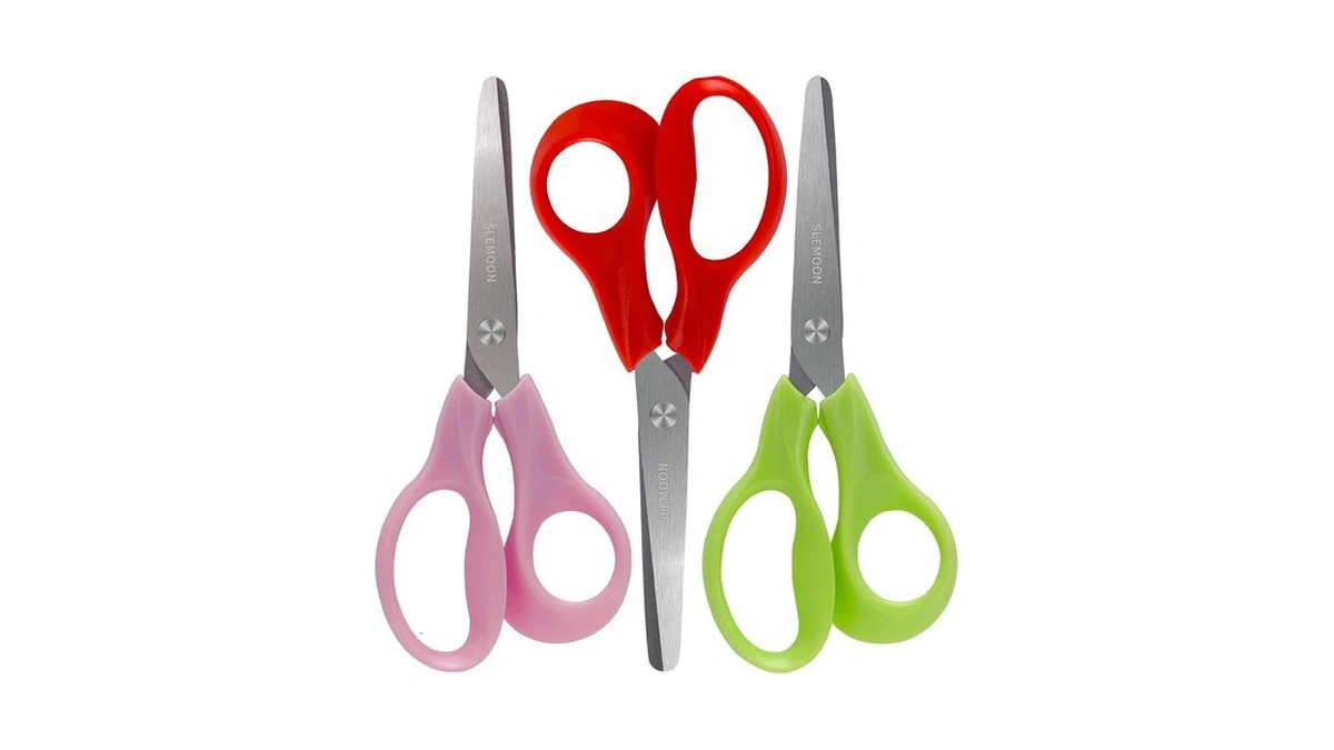 Slemoon 5" Small School Student Blunt Tips Children Craft Scissors,3