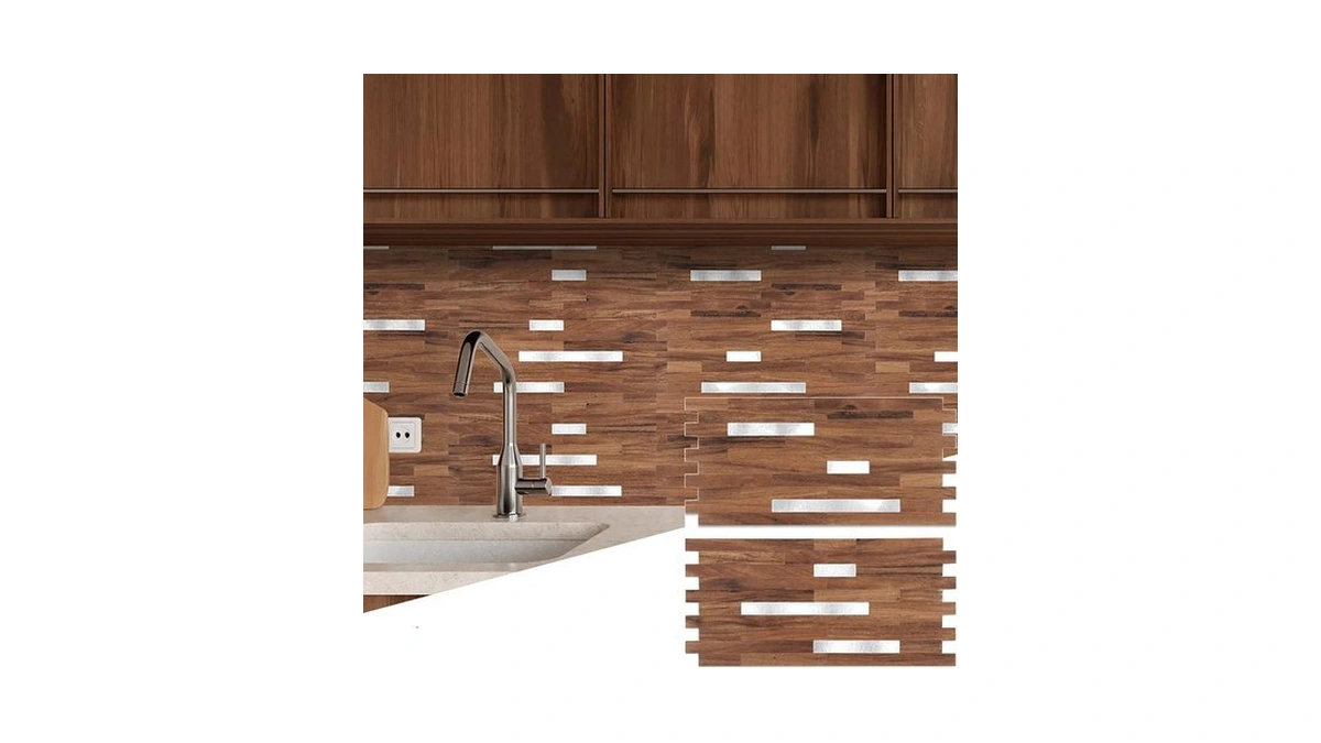 Yipscazo 20 Sheets Pvc Wall Tiles Stick On Tiles For