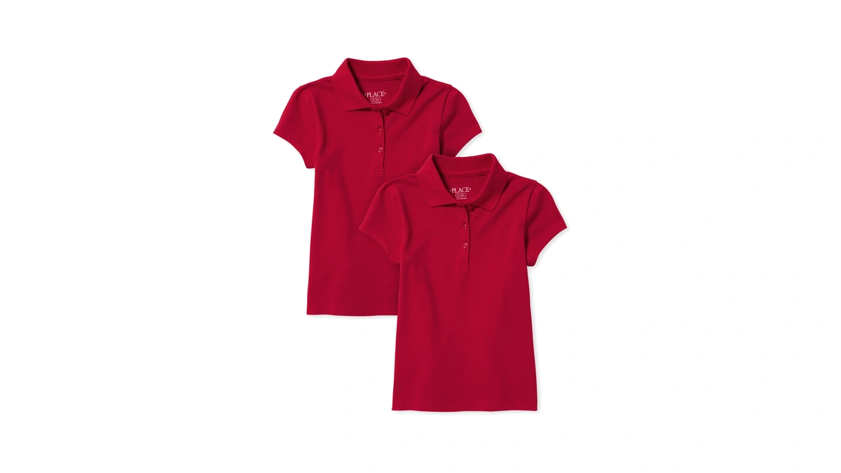 The Children's Place Girls' 2 Pack Short Sleeve Ruffle Pique