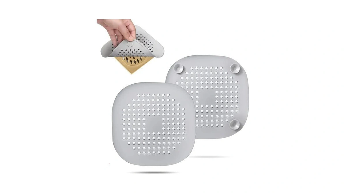 2 Pack Hair Drain Catcher,square Drain Cover For Shower Silicone