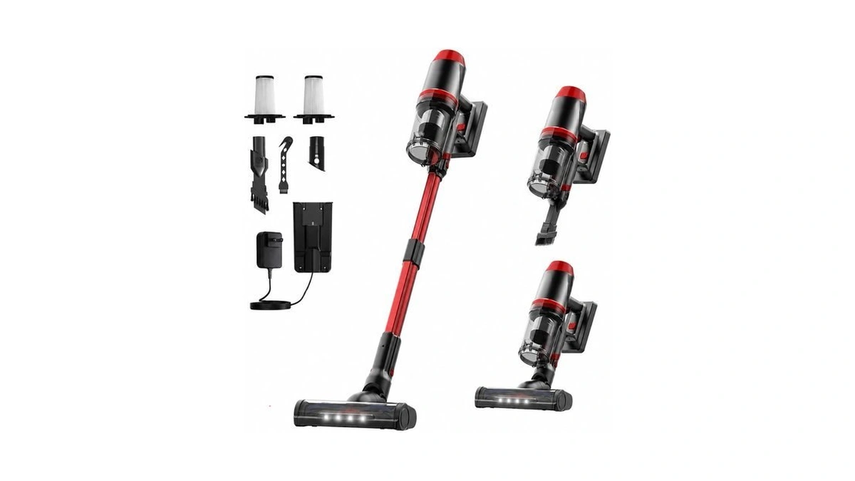 Vortexpro Cordless Stick Vacuum, Anti-tangle Brush, Led Light For Pet