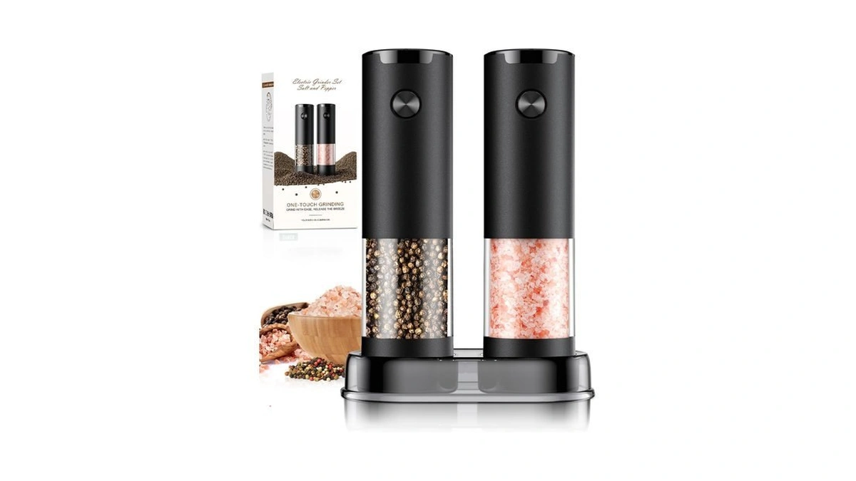 Electric Salt And Pepper Grinder Set Automatic Battery Pepper Mill