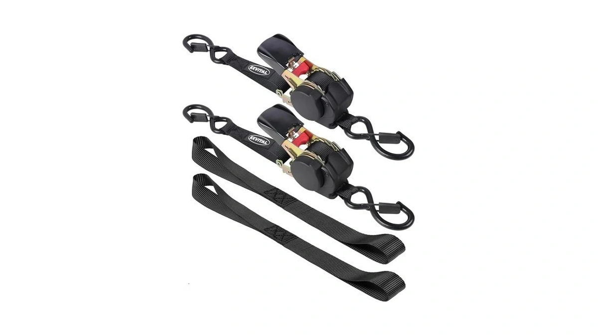 Exvital Retractable Ratchet Straps Havy Duty 1200lbs Break Strength