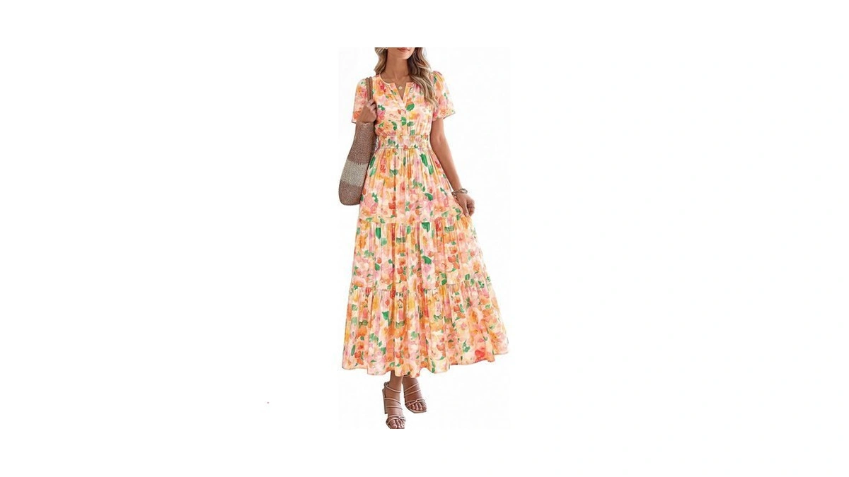 Btfbm Summer Mai Dresses For Women Floral Nec...