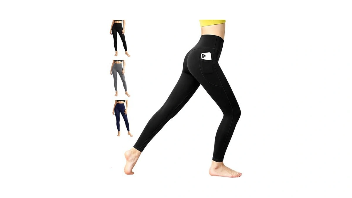 Zulk Workout Leggings With Pockets For Women Tummy Control Yoga