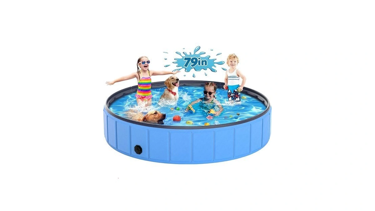 Instraella 79"x16" Dog Pool For Large Dogs, Heavy Duty Hard-side
