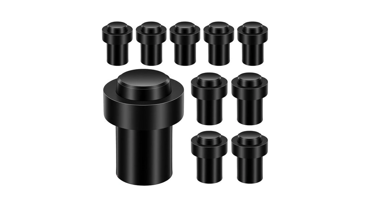 Percyeffie 10 Pack Floor Door Stopper Chrome Door Stop Wall