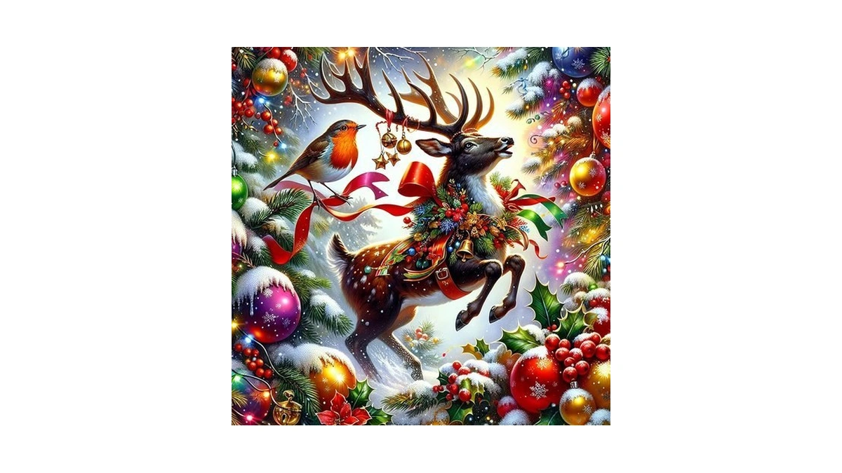 Ekuxom Christmas Diamond Art Kits For Adults-deer Diamond Painting Kits