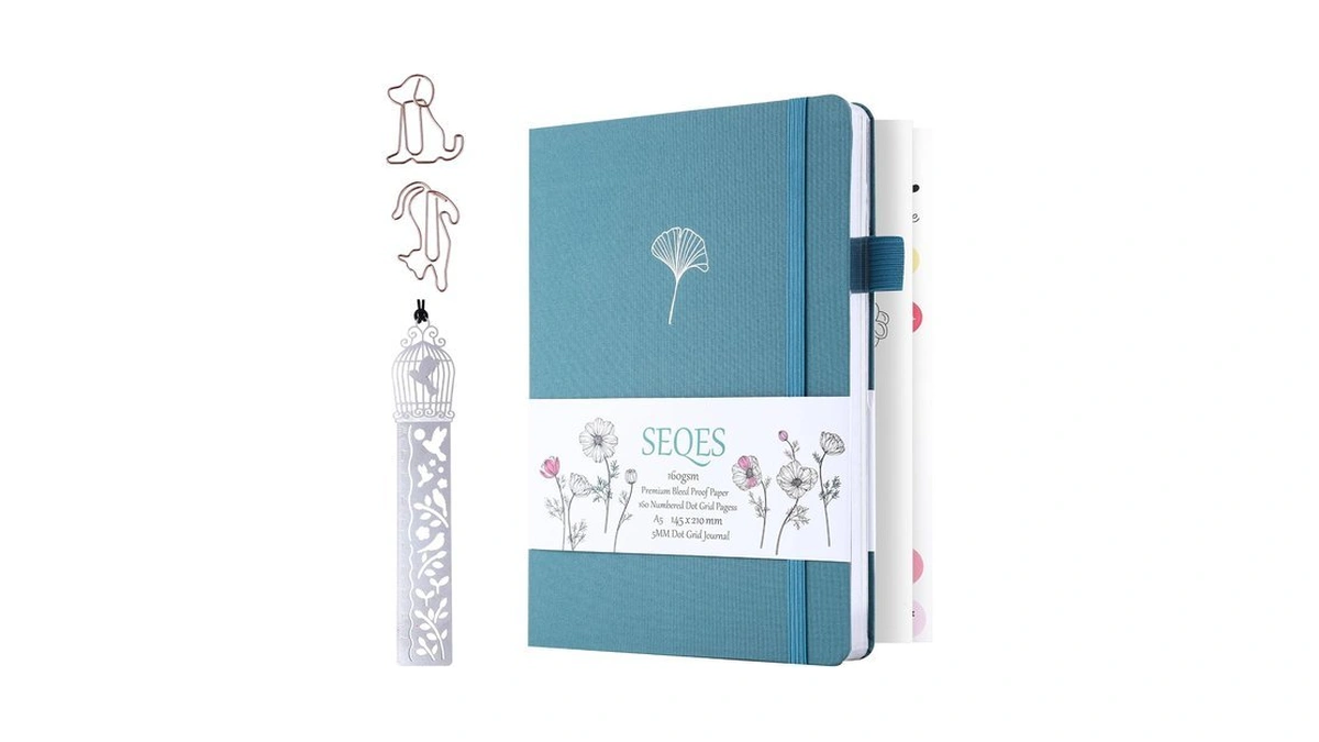 Seqes A5 Bullet Dotted Journal Notebook | 160gsm Thick Bleedproof