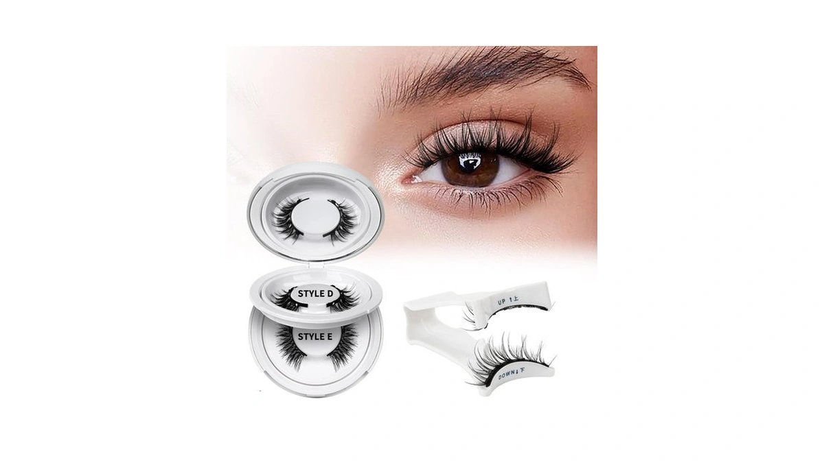 Quewel 2 Pairs Magnetic Eyelashes Natural Look, Reusable Magnetic Eyelashes