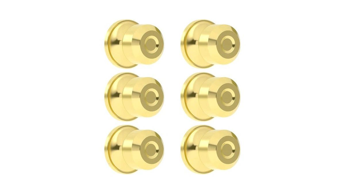 Kakapola 6 Pack Passage Brushed Gold Door Knobs Handles Interior