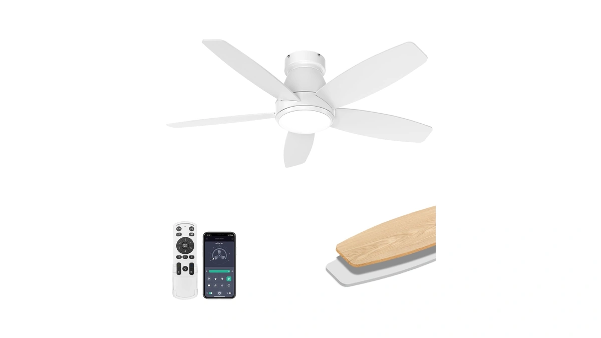 Fancymay 42 Inch Ceiling Fans With Lights, Quiet Reversible Fan