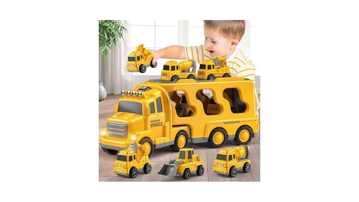 Beby Buty 5 In 1 Construction Trucks Cars Toys For