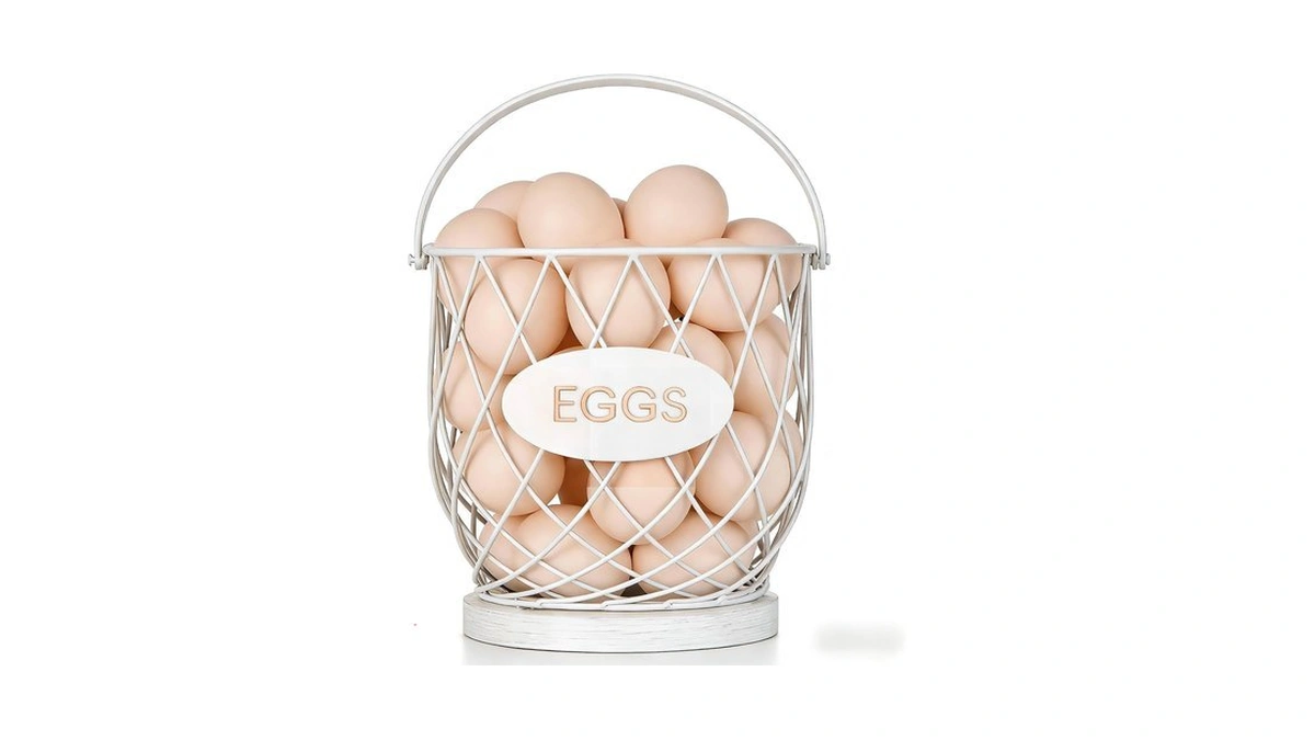 Chicken Egg Basket For Gathering Fresh Eggs, Wire Egg Collecting