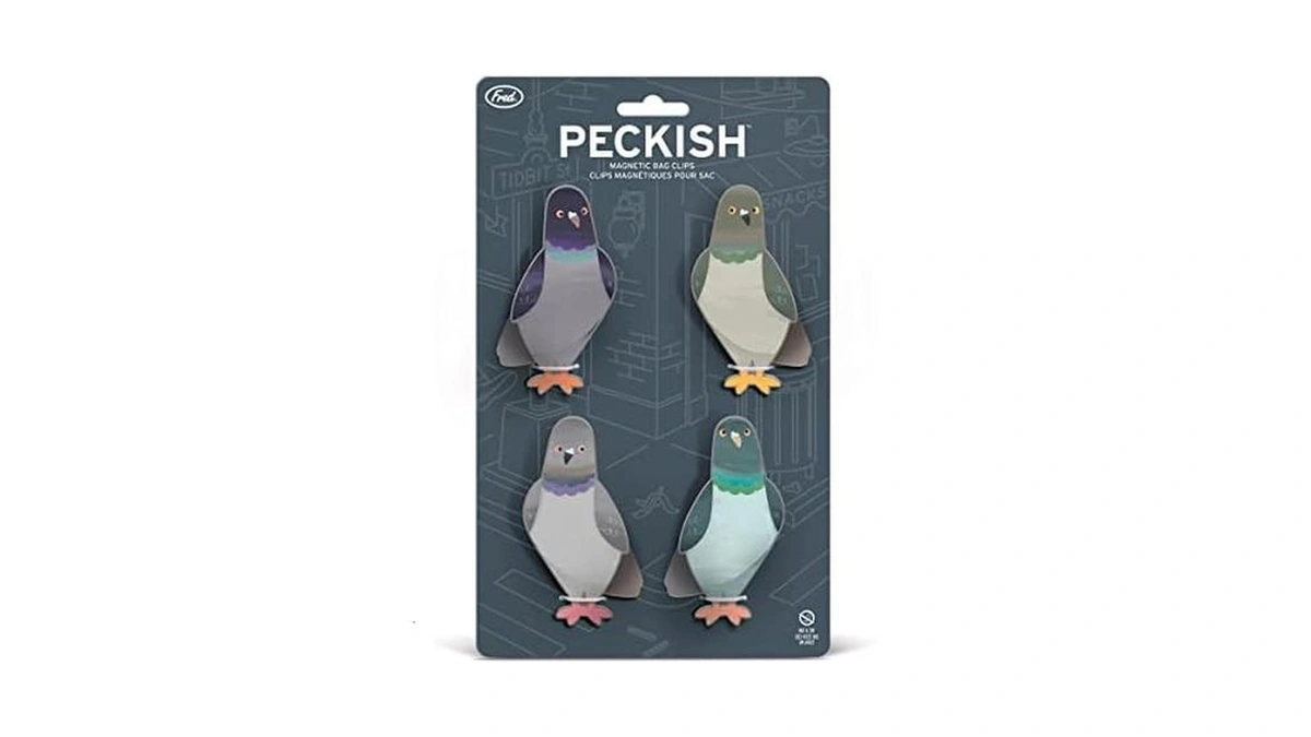 Genuine Fred Peckish, Pigeon Magnetic Bag Clips, Set Of 4,