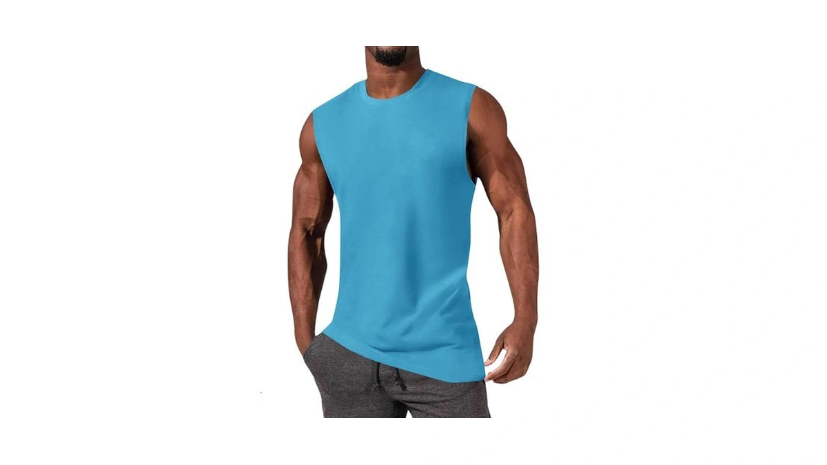 Iudam Mens Workout Sleeveless Shirts Cotton Casual Tank Tops Muscle
