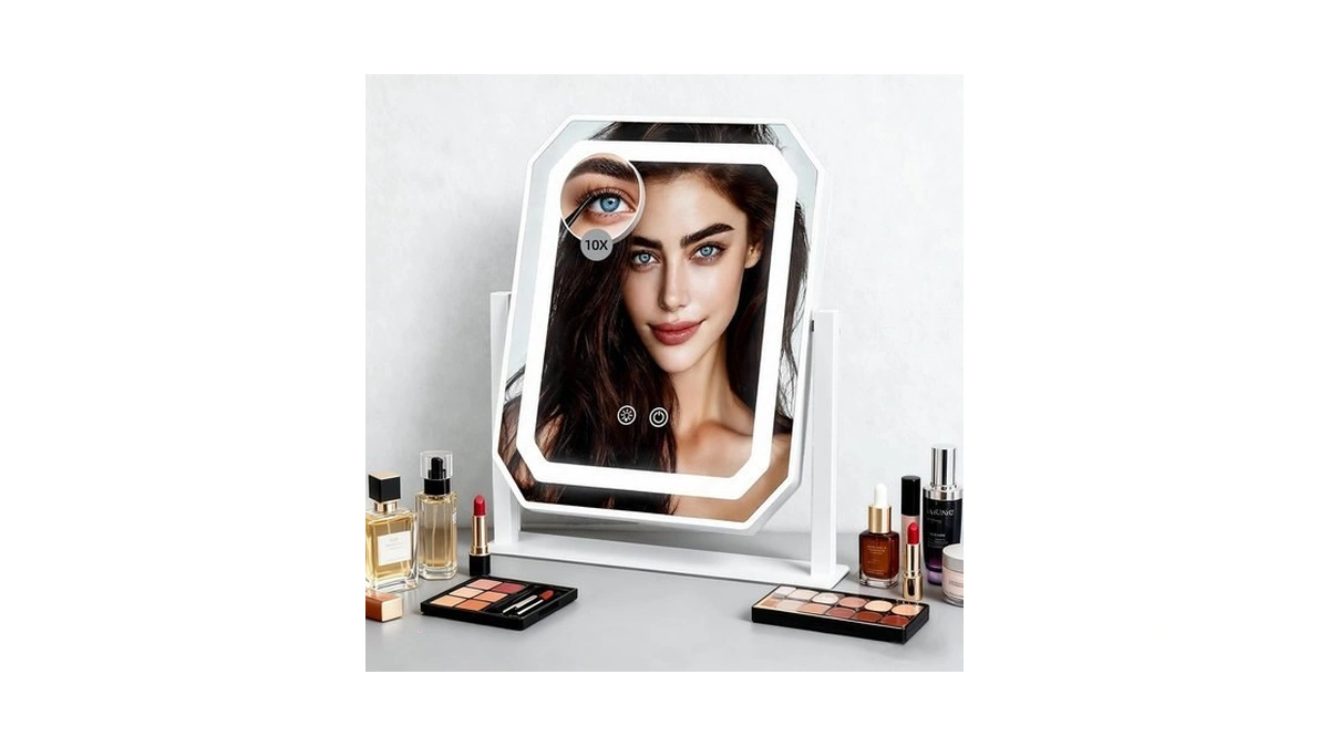 Lighted Makeup Mirror, 3 Colors For Precise Application, Touch Control