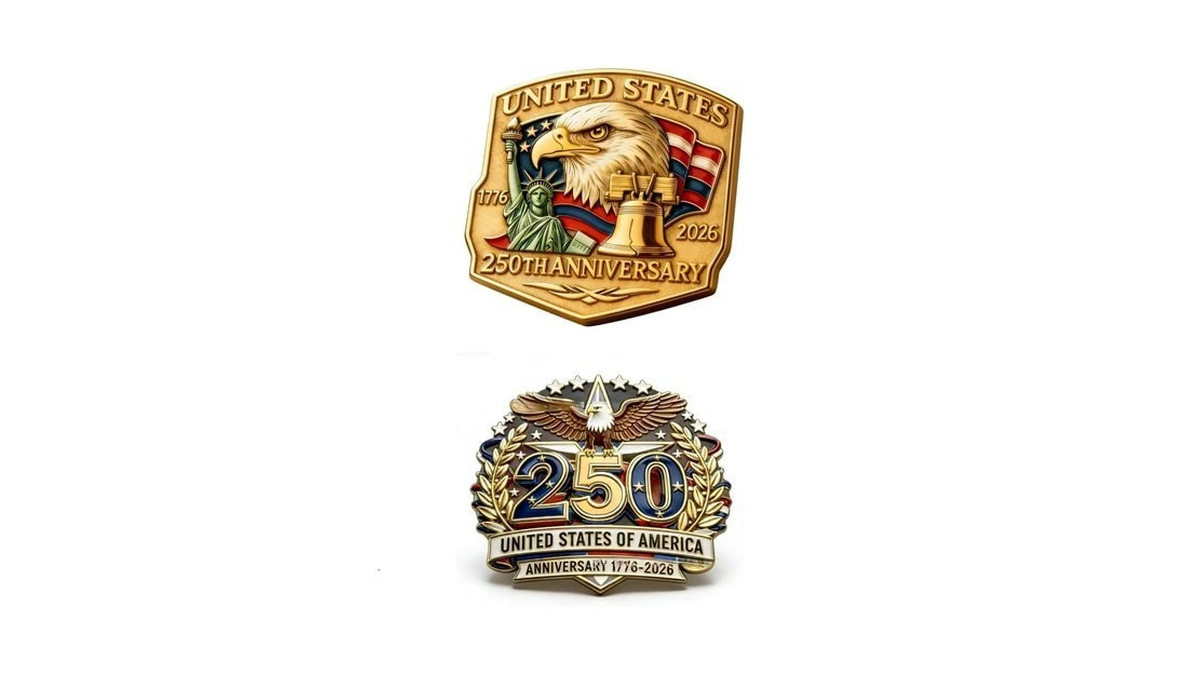 250th Anniversary Commemorative Pin, 1776-2026 Usa 250 Years Birthday Enamel