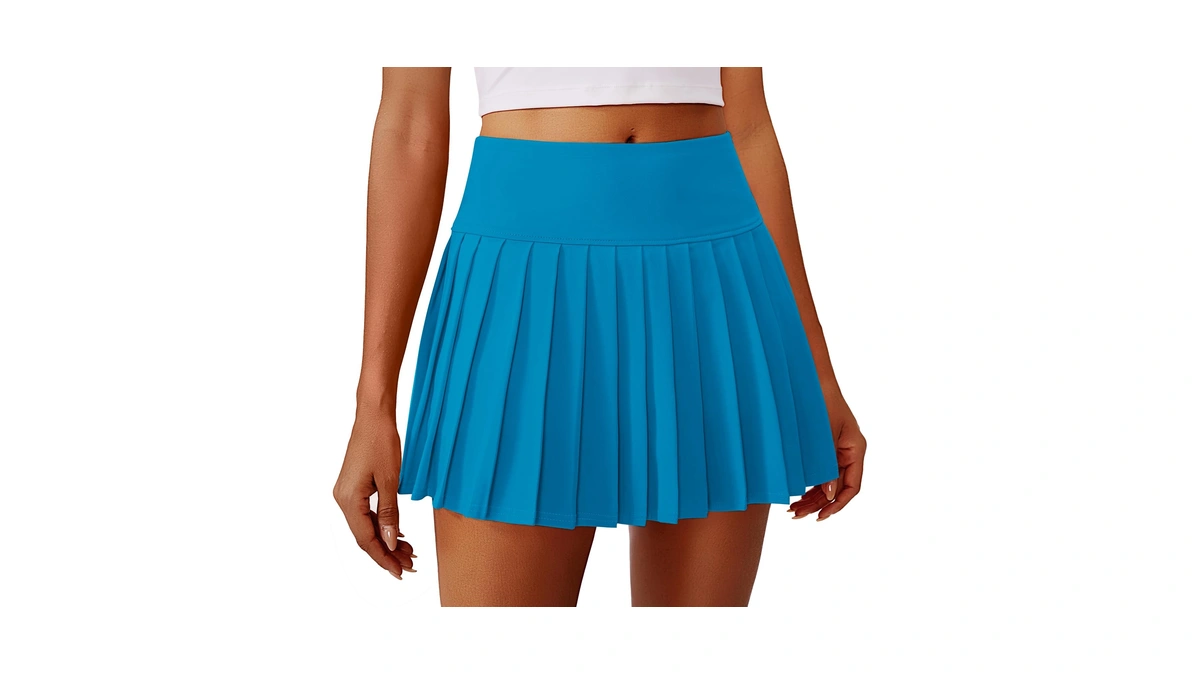Pinspark Pleated Tennis Skirt With Pocket High Waisted Athletic Skorts