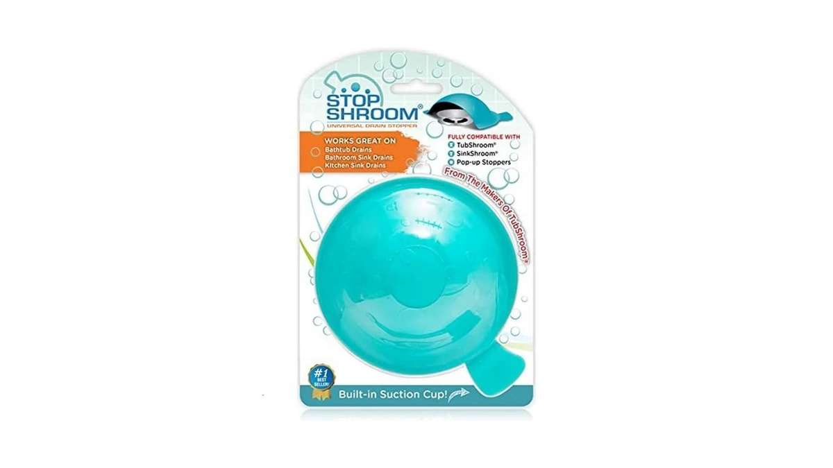Stopshroom Stblu232 Universal Stopper Plug Cover For Bathtub, Bathroom And