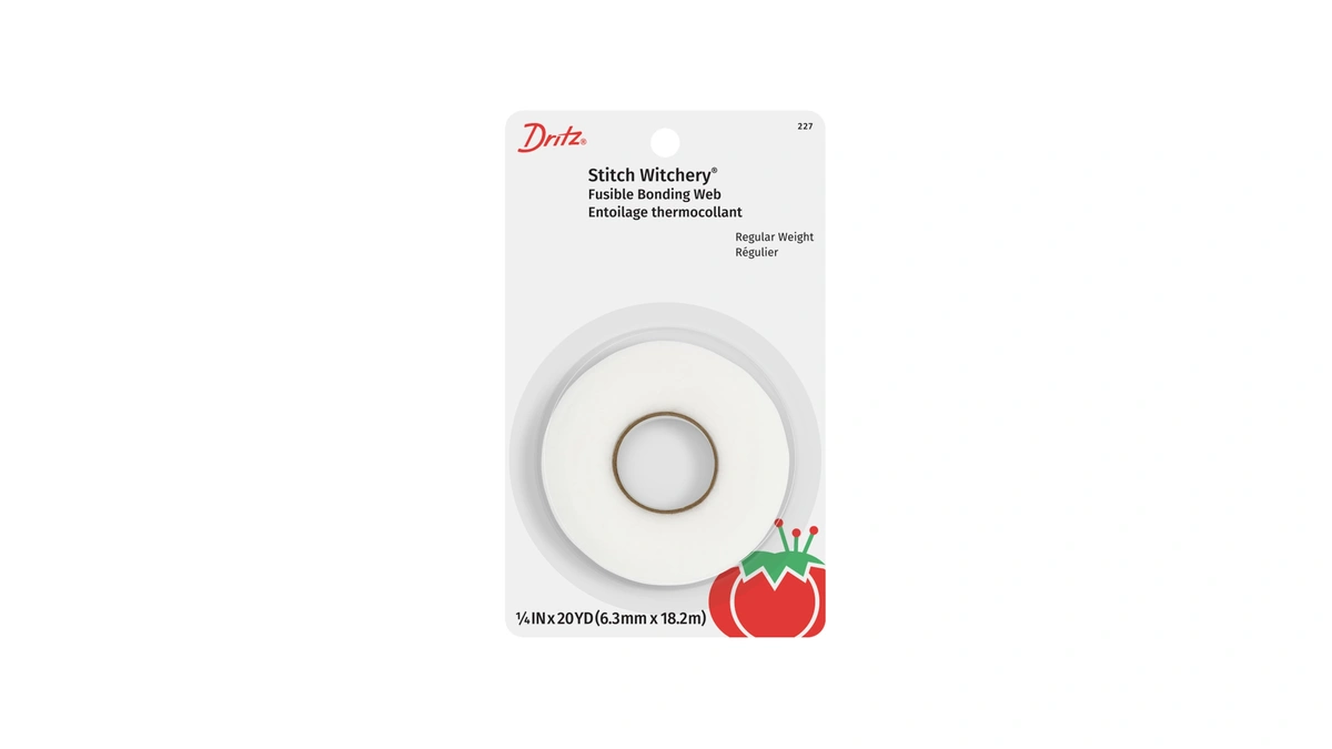 Dritz Stitch Witchery Fusible Bonding Web, 1/4 Inch X 20